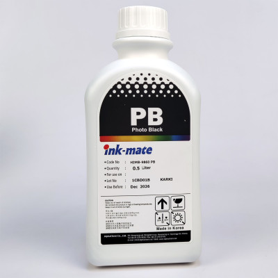 Чернила Ink-Mate HIM9860PBK Photo Black 500мл водорастворимые для плоттеров HP DesignJet T790, T2530, T1530, T930, T610, T795, T2300, T770, T1300, T920, T1500, T2500, T1200, T1120, T620, T1100, T3500, T1700 картриджей HP 72, 727, 764 фото черный